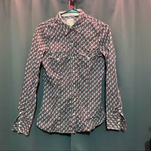 Women’s Small Western Shirt with Snap Buttons